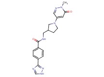 N-{[1-(1-methyl-6-oxo-1,6-dihydro-4-pyridazinyl)-3-pyrrolidinyl]methyl}-4-(1H-1,2,4-triazol-3-yl)benzamide