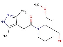 [1-[(3,5-dimethyl-1H-pyrazol-4-yl)acetyl]-3-(2-methoxyethyl)-3-piperidinyl]methanol