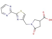 5-oxo-1-[(2-pyrimidin-2-yl-1,3-thiazol-4-yl)methyl]pyrrolidine-3-carboxylic acid