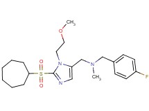 1-[2-(cycloheptylsulfonyl)-1-(2-methoxyethyl)-1H-imidazol-5-yl]-N-(4-fluorobenzyl)-N-methylmethanamine