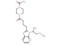 4-{4-[3-(2-methoxy-1-methylethyl)-3H-imidazo[4,5-b]pyridin-2-yl]butanoyl}piperazine-1-carboxamide