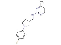 N-{[1-(4-fluorophenyl)pyrrolidin-3-yl]methyl}-4-methylpyrimidin-2-amine