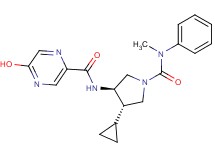 N-((3R*,4S*)-4-cyclopropyl-1-{[methyl(phenyl)amino]carbonyl}pyrrolidin-3-yl)-5-hydroxypyrazine-2-carboxamide