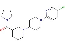 1'-(5-chloropyridin-2-yl)-3-(pyrrolidin-1-ylcarbonyl)-1,4'-bipiperidine