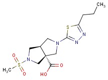 (3aR*,6aR*)-2-(methylsulfonyl)-5-(5-propyl-1,3,4-thiadiazol-2-yl)hexahydropyrrolo[3,4-c]pyrrole-3a(1H)-carboxylic acid