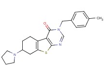 3-(4-methylbenzyl)-7-(1-pyrrolidinyl)-5,6,7,8-tetrahydro[1]benzothieno[2,3-d]pyrimidin-4(3H)-one