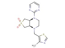 (4aS*,7aR*)-1-[(4-methyl-1,3-thiazol-5-yl)methyl]-4-pyrimidin-2-yloctahydrothieno[3,4-b]pyrazine 6,6-dioxide