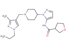 N-(1-{1-[(3-methyl-1-propyl-1H-pyrazol-4-yl)methyl]-4-piperidinyl}-1H-pyrazol-5-yl)tetrahydro-3-furancarboxamide