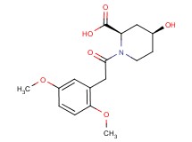 (2R*,4S*)-1-[(2,5-dimethoxyphenyl)acetyl]-4-hydroxypiperidine-2-carboxylic acid