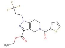 ethyl 5-(2-thienylcarbonyl)-1-(3,3,3-trifluoropropyl)-4,5,6,7-tetrahydro-1H-pyrazolo[4,3-c]pyridine-3-carboxylate