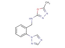 5-methyl-N-[2-(1H-1,2,4-triazol-1-yl)benzyl]-1,3,4-oxadiazol-2-amine