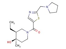 (3S*,4R*)-3-ethyl-4-methyl-1-{[2-(pyrrolidin-1-ylmethyl)-1,3-thiazol-5-yl]carbonyl}piperidin-4-ol
