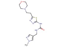 N-[(1-methyl-1H-pyrazol-4-yl)methyl]-N'-[5-(2-morpholin-4-ylethyl)-1,3,4-thiadiazol-2-yl]urea