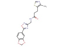 N-{[5-(1,3-benzodioxol-5-yl)-1,2,4-oxadiazol-3-yl]methyl}-3-(4-methyl-1,3-thiazol-5-yl)propanamide