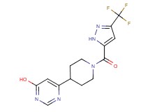 6-(1-{[3-(trifluoromethyl)-1H-pyrazol-5-yl]carbonyl}piperidin-4-yl)pyrimidin-4-ol