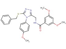 N-{[5-(benzylthio)-4-(4-methoxyphenyl)-4H-1,2,4-triazol-3-yl]methyl}-3,5-dimethoxybenzamide