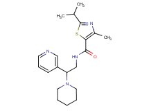 2-isopropyl-4-methyl-N-[2-(1-piperidinyl)-2-(3-pyridinyl)ethyl]-1,3-thiazole-5-carboxamide