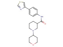 1-(tetrahydro-2H-pyran-4-yl)-N-[4-(1,3-thiazol-4-yl)phenyl]-3-piperidinecarboxamide