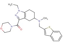 N-(1-benzothien-2-ylmethyl)-1-ethyl-N-methyl-3-(4-morpholinylcarbonyl)-4,5,6,7-tetrahydro-1H-indazol-5-amine