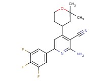 2-amino-4-(2,2-dimethyltetrahydro-2H-pyran-4-yl)-6-(3,4,5-trifluorophenyl)nicotinonitrile
