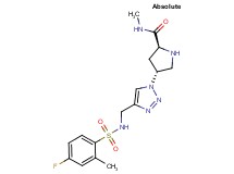(4R)-4-[4-({[(4-fluoro-2-methylphenyl)sulfonyl]amino}methyl)-1H-1,2,3-triazol-1-yl]-N-methyl-L-prolinamide hydrochloride