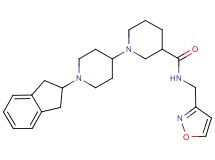 1'-(2,3-dihydro-1H-inden-2-yl)-N-(3-isoxazolylmethyl)-1,4'-bipiperidine-3-carboxamide