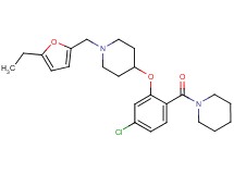 4-[5-chloro-2-(1-piperidinylcarbonyl)phenoxy]-1-[(5-ethyl-2-furyl)methyl]piperidine