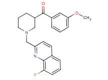 {1-[(8-fluoro-2-quinolinyl)methyl]-3-piperidinyl}(3-methoxyphenyl)methanone
