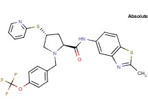 (4R)-N-(2-methyl-1,3-benzothiazol-5-yl)-4-(2-pyridinylthio)-1-[4-(trifluoromethoxy)benzyl]-L-prolinamide