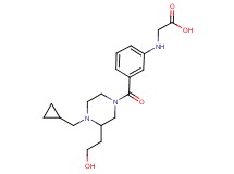 [(3-{[4-(cyclopropylmethyl)-3-(2-hydroxyethyl)piperazin-1-yl]carbonyl}phenyl)amino]acetic acid