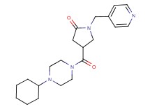 4-[(4-cyclohexyl-1-piperazinyl)carbonyl]-1-(4-pyridinylmethyl)-2-pyrrolidinone