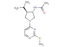 N-{(3S*,4R*)-4-isopropyl-1-[2-(methylthio)-4-pyrimidinyl]-3-pyrrolidinyl}acetamide