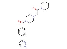 1-[2-oxo-2-(1-piperidinyl)ethyl]-4-[4-(1H-pyrazol-3-yl)benzoyl]piperazine