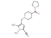 1,5-dimethyl-4-{[4-(1-pyrrolidinylcarbonyl)-1-piperidinyl]methyl}-1H-pyrrole-2-carbonitrile