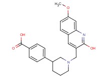 4-{1-[(2-hydroxy-7-methoxy-3-quinolinyl)methyl]-3-piperidinyl}benzoic acid