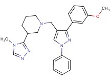 1-{[3-(3-methoxyphenyl)-1-phenyl-1H-pyrazol-4-yl]methyl}-3-(4-methyl-4H-1,2,4-triazol-3-yl)piperidine