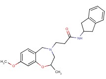 N-(2,3-dihydro-1H-inden-2-yl)-3-(8-methoxy-2-methyl-2,3-dihydro-1,4-benzoxazepin-4(5H)-yl)propanamide