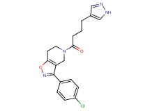 3-(4-chlorophenyl)-5-[4-(1H-pyrazol-4-yl)butanoyl]-4,5,6,7-tetrahydroisoxazolo[4,5-c]pyridine