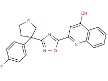 2-{3-[3-(4-fluorophenyl)tetrahydro-3-furanyl]-1,2,4-oxadiazol-5-yl}-4-quinolinol