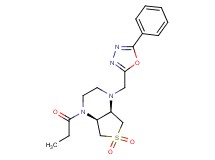 (4aS*,7aR*)-1-[(5-phenyl-1,3,4-oxadiazol-2-yl)methyl]-4-propionyloctahydrothieno[3,4-b]pyrazine 6,6-dioxide