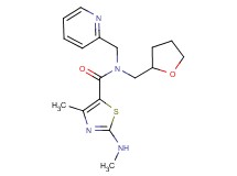 4-methyl-2-(methylamino)-N-(pyridin-2-ylmethyl)-N-(tetrahydrofuran-2-ylmethyl)-1,3-thiazole-5-carboxamide
