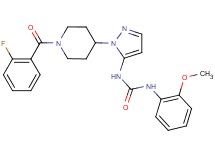 N-{1-[1-(2-fluorobenzoyl)-4-piperidinyl]-1H-pyrazol-5-yl}-N'-(2-methoxyphenyl)urea