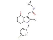 N-cyclopropyl-2-[1-(4-fluorobenzyl)-2-methyl-4-oxo-4,5,6,7-tetrahydro-1H-indol-3-yl]acetamide