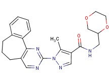 1-(6,7-dihydro-5H-benzo[6,7]cyclohepta[1,2-d]pyrimidin-2-yl)-N-(1,4-dioxan-2-ylmethyl)-5-methyl-1H-pyrazole-4-carboxamide