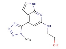 2-{[4-(1-methyl-1H-tetrazol-5-yl)-1H-pyrrolo[2,3-b]pyridin-6-yl]amino}ethanol