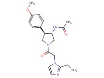 N-[(3S*,4R*)-1-[(2-ethyl-1H-imidazol-1-yl)acetyl]-4-(4-methoxyphenyl)pyrrolidin-3-yl]acetamide