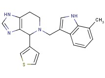 5-[(7-methyl-1H-indol-3-yl)methyl]-4-(3-thienyl)-4,5,6,7-tetrahydro-1H-imidazo[4,5-c]pyridine