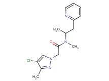 2-(4-chloro-3-methyl-1H-pyrazol-1-yl)-N-methyl-N-(1-methyl-2-pyridin-2-ylethyl)acetamide