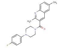 3-{[4-(4-fluorophenyl)-1-piperazinyl]carbonyl}-2,6-dimethylquinoline bis(trifluoroacetate)