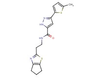 N-[2-(5,6-dihydro-4H-cyclopenta[d][1,3]thiazol-2-yl)ethyl]-3-(5-methyl-2-thienyl)-1H-pyrazole-5-carboxamide